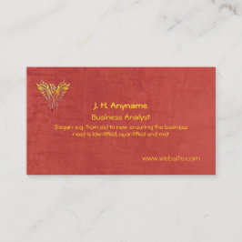 Business Analyst, Phoenix-Logo auf Ledereffekt Visitenkarte