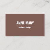 Business Analyst Terrakotta Elegant Modern QR-Code Visitenkarte (Vorderseite)