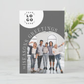 Business Arch Foto graues Logo Weihnachten Urlaub (Stehend Vorderseite)