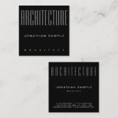 Business Architect Elegantes Berufliches Template Quadratische Visitenkarte (Vorne/Hinten)