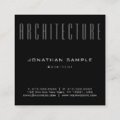Business Architect Elegantes Berufliches Template Quadratische Visitenkarte (Rückseite)