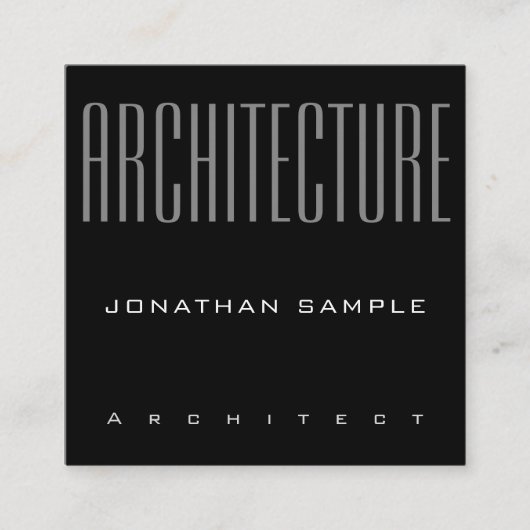 Business Architect Elegantes Berufliches Template Quadratische Visitenkarte (Vorderseite)