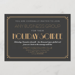 Business Art Deco Einladung