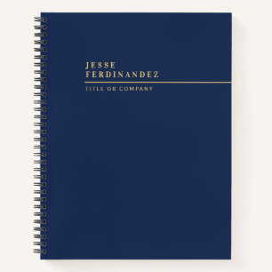 Business Beruflich moderne Navy Blue und Gold Notizblock