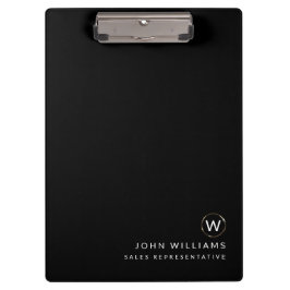 Business Beruflich Modernes Minimalistisches Monog Klemmbrett