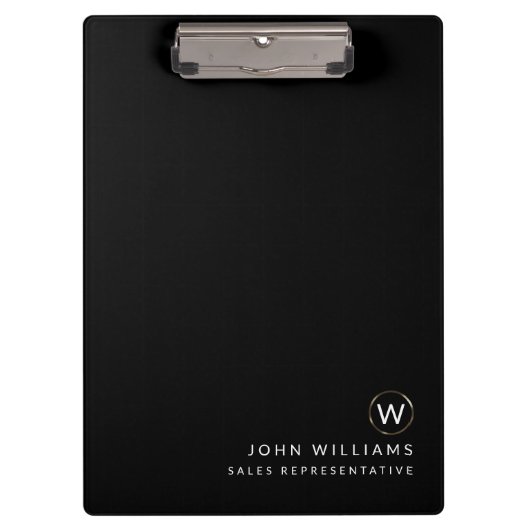 Business Beruflich Modernes Minimalistisches Monog Klemmbrett (Vorderseite)