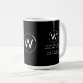 Business Berufliche Monogramm-Kaffeezubereitung Ta Kaffeetasse (VorderseiteRechts)