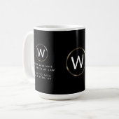 Business Berufliche Monogramm-Kaffeezubereitung Ta Kaffeetasse (Vorderseite Links)
