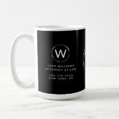 Business Berufliche Monogramm-Kaffeezubereitung Ta Kaffeetasse (Links)