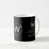 Business Berufliche Monogramm-Kaffeezubereitung Ta Kaffeetasse (VorderseiteRechts)