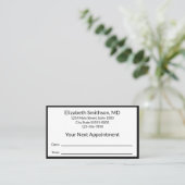 Business Black and White Doctor's Office - Ihr näc Terminkarte (Stehend Vorderseite)