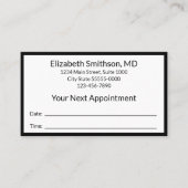 Business Black and White Doctor's Office - Ihr näc Terminkarte (Vorderseite)