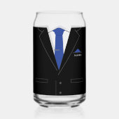 Business Black Anzug und Krawatte Individuelle Nam Dosenglas (Vorderseite)