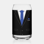 Business Black Anzug und Krawatte Individuelle Nam Dosenglas (Rückseite)