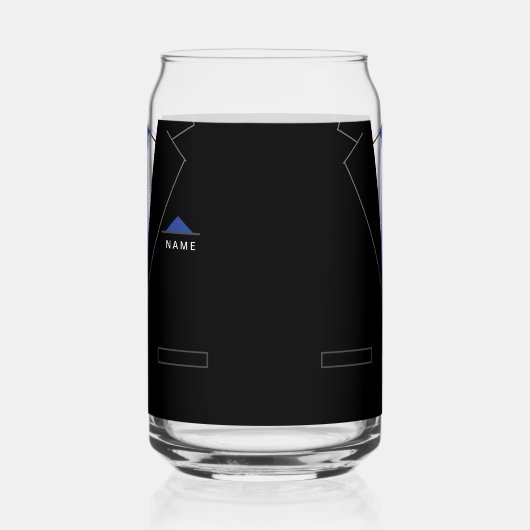 Business Black Anzug und Krawatte Individuelle Nam Dosenglas (Rechts)