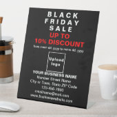Business Black Friday Sale auf Black Pedestal Sign Sockelschild (In Situ)