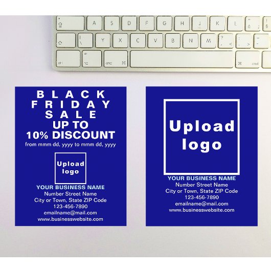 Business Black Friday Sale auf blauem Flyer