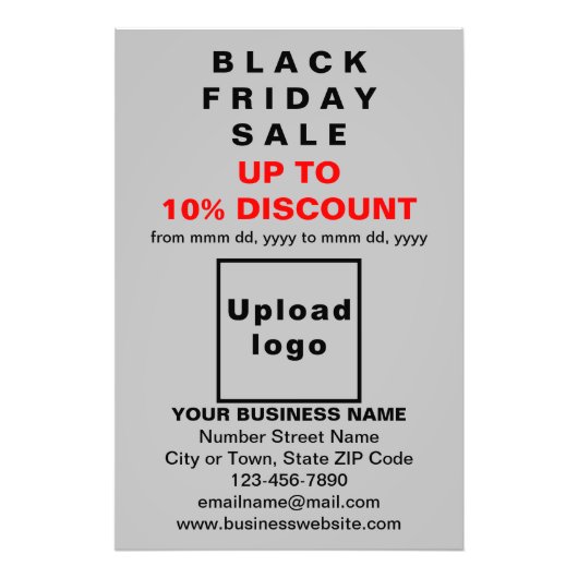 Business Black Friday Sale auf grauem Foto (Vorne)