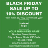 Business Black Friday Sale auf Green Vinyl Sticker (Vorderseite)