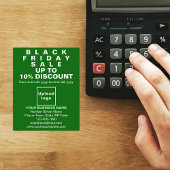 Business Black Friday Sale auf grünem Flyer