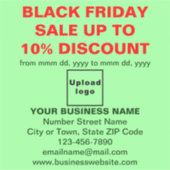 Business Black Friday Sale auf hellgrün Aufkleber (Vorderseite)