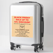 Business Black Friday Sale auf Light Brown Aufkleber (Koffer)