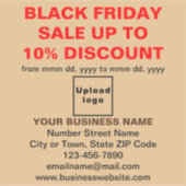 Business Black Friday Sale auf Light Brown Aufkleber (Vorderseite)