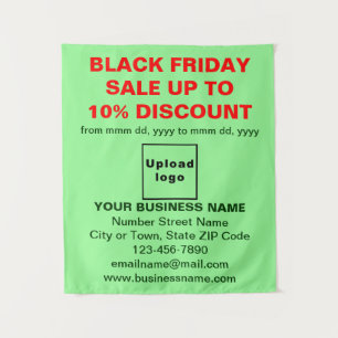 Business Black Friday Sale auf Light Green Tapeste Wandteppich