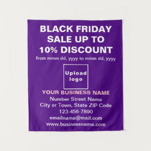 Business Black Friday Sale auf Lila Band Wandteppich