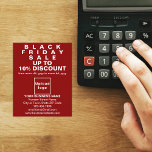 Business Black Friday Sale auf Red Flyer<br><div class="desc">Anpassbarer Flyer mit Black Friday Sale, Ihr Firmenname und andere Informationen über Ihr Unternehmen, ein Marketing-Material, das Sie verwenden können, um mehr Kunden anzuziehen. Passen Sie es an und vertreiben Sie es, um mehr Kunden zu gewinnen, Ihre Produkte oder Kunden zu kaufen, um Ihre Dienste zu mögen. Designfarben sind weiße...</div>