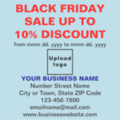 Business Black Friday Sale in Light Blue Aufkleber (Vorderseite)