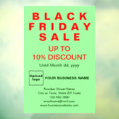 Business Black Friday Sale Light Green Fensteraufkleber (Blatt 3)