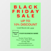 Business Black Friday Sale Light Green Fensteraufkleber (Blatt)