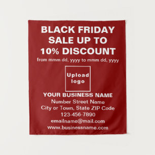 Business Black Friday Sale on Red Tapestes Wandteppich