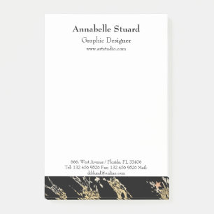 Business Black Marmor Post-it Klebezettel