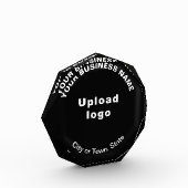 Business Black Octagon Form Foto Block (Links)