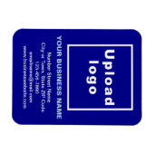 Business Blue Flexible Foto Magnet (Horizontal)