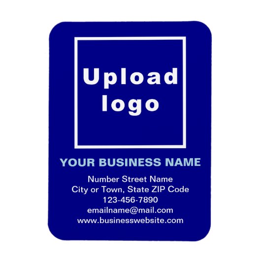 Business Blue Flexible Foto Magnet (Vertikal)