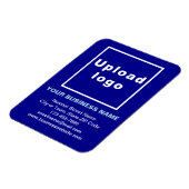 Business Blue Flexible Foto Magnet (Linke Seite)