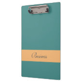 Business Blue & Green Clipboard Klemmbrett (Links)