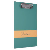 Business Blue & Green Clipboard Klemmbrett (Rechts)