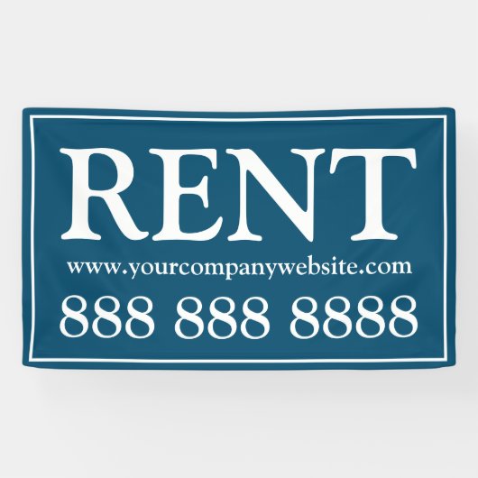 Business Blue Rent Website Telefon Banner (Horizontal)