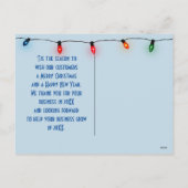 Business Blue Weihnachtsschmuck Feiertagspostkarte (Rückseite)