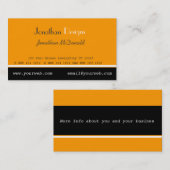 Business Bold Orange. Visitenkarte (Vorne/Hinten)