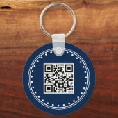 Business Brand and QR Code Logo Keychain Schlüsselanhänger (Rückseite)