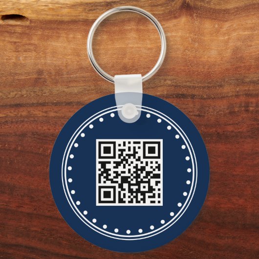 Business Brand and QR Code Logo Keychain Schlüsselanhänger (Rückseite)