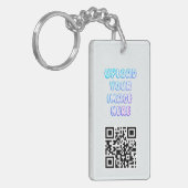 Business Brand and QR Code Logo Keychain Schlüsselanhänger (Vorderseite links)