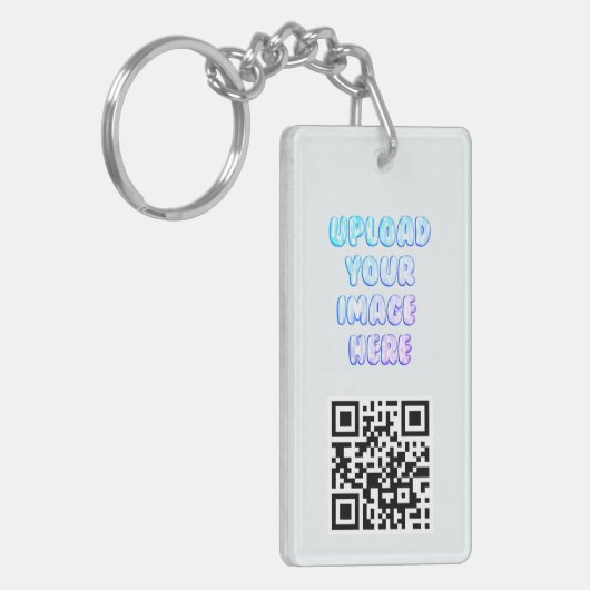 Business Brand and QR Code Logo Keychain Schlüsselanhänger (Vorderseite links)