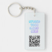 Business Brand and QR Code Logo Keychain Schlüsselanhänger (Vorderseite)
