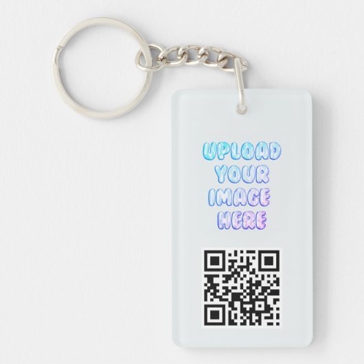Business Brand and QR Code Logo Keychain Schlüsselanhänger (Vorderseite)